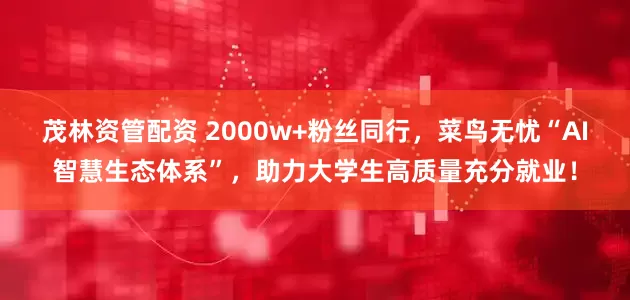 茂林资管配资 2000w+粉丝同行，菜鸟无忧“AI智慧生态体系”，助力大学生高质量充分就业！